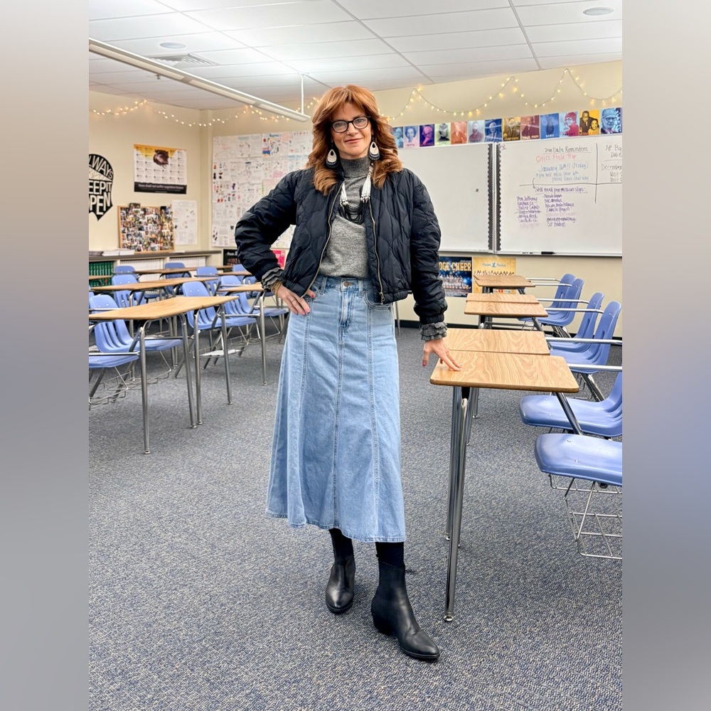 Levi's Blue A-Line Denim Skirt
